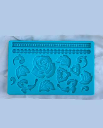 Stampo per fiori, foglie, barocco, cake design