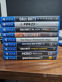 Bundle videogiochi PS4 +GTA5+COD+FIFA23