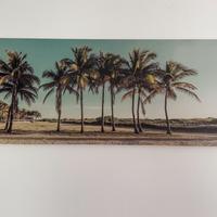 Quadro tela 120x40 mare spiaggia palme