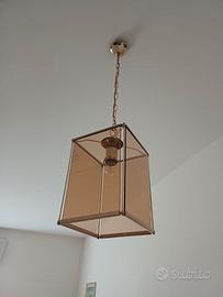 coppia di lampadari in vetro 