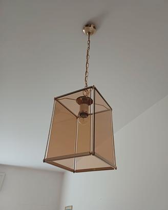 coppia di lampadari in vetro 