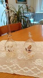 Bottiglie antiche lavorate a mano