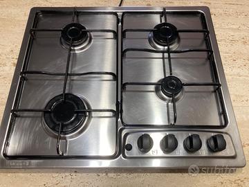 Piano cottura a gas da incasso 4 fuochi