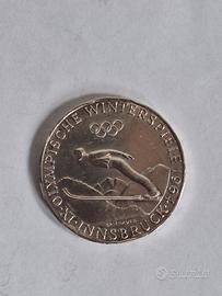 Moneta in argento, giochi olimpici Innsbruck 1964