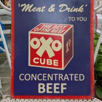 Insegna Targa Tabella Stile Vintage Oxo Cubes