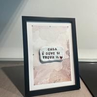 Quadretto personalizzato da regalare - argilla