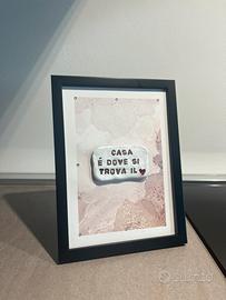 Quadretto personalizzato da regalare - argilla