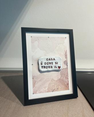 Quadretto personalizzato da regalare - argilla
