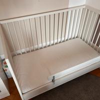 Lettino Ikea + materasso + spondina