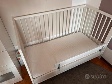 Lettino Ikea + materasso + spondina
