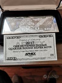2017 100 dollari  silver