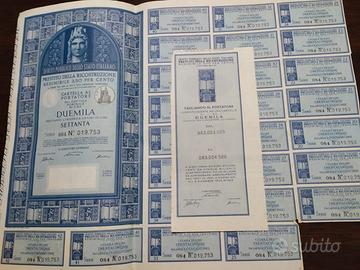 Titolo di Stato Prestito della Ricostruzione 1947