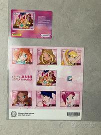 Foglietto Francobollo Winx + Tessera filatelica