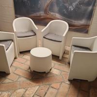 Set salotto/giardino per 4 da interno/esterno 