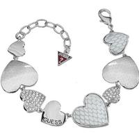 GUESS BRACCIALE DONNA IN ACCIAIO CON CUORI