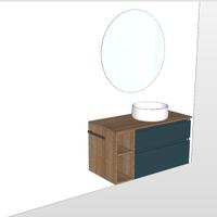 Arredamento bagno blu notte opaco nuovo