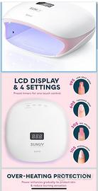 Lampada unghie UV LED gel manicure sensore Lcd