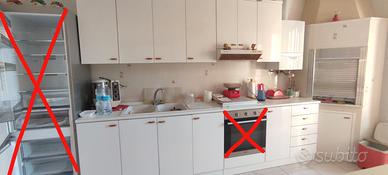 Cucina di legno bianca 5,67 m lineari