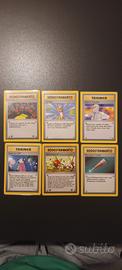 6 Carte Pokemon  Addestramento /Trainer