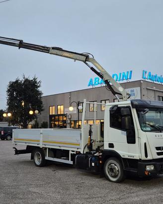 Iveco Eurocargo 75E19 gru e cassone fisso