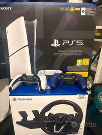 Playstation 5 slim semi nuova+2 controller+volante