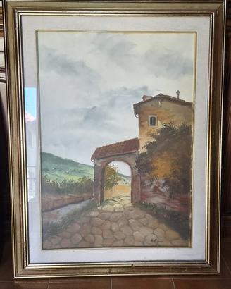 Quadri ad olio ‘epoca -Paesaggi Toscani