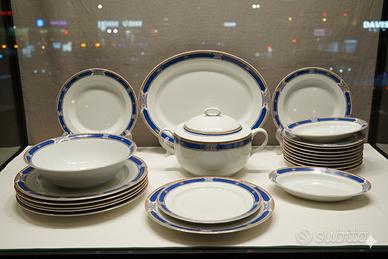 Servizio di piatti da 12 in limoges oro zecchino