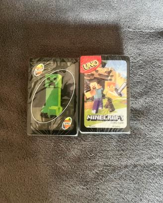 Lotto 4 giochi di carte stile UNO tema Minecraft