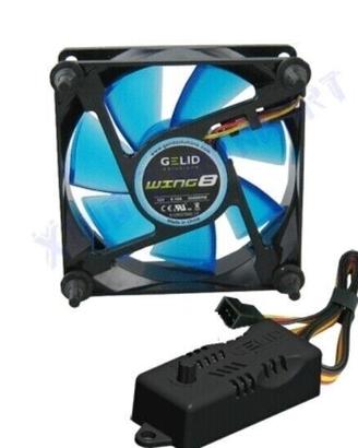 MCRP VENTOLA PC GELID WING 8 cm UV +RPM CONTROLLER