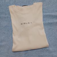 T-shirt manica lunga con logo Sisley,XL,100%cotone