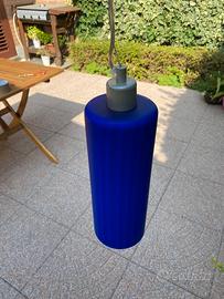 LAMPADARIO IN VETRO BLU