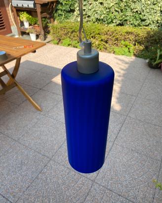 LAMPADARIO IN VETRO BLU