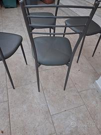 🪑 Set 4 Sedie Moderne Grigio Scuro / Antracite
