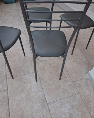 🪑 Set 4 Sedie Moderne Grigio Scuro / Antracite
