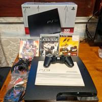 PS3 slim playstation 3 scatolo completo  3 giochi