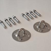 Coppia ganci soffitto INOX per amaca / yoga / TRX