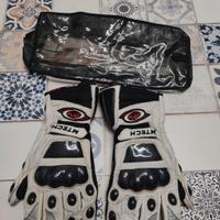 Guanti moto taglia S bianchi 
