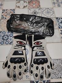 Guanti moto taglia S bianchi 