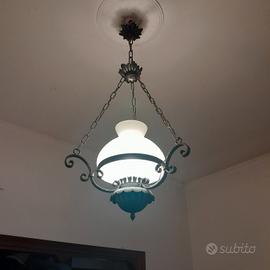 lampadario e applique ferro battuto 
