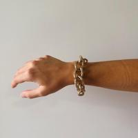 Bracciale acciaio a catena colore oro