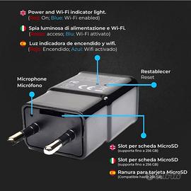 Telecamera Spia WiFi  Nascosta caricabatteria