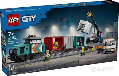 lego city 60509 treno portuale con gru e camion nu