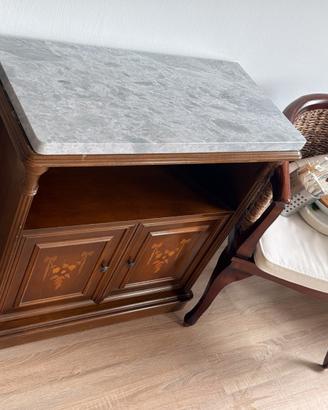 Mobile legno e marmo