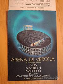 Cartolina Arena di Verona stagione luglio agosto71