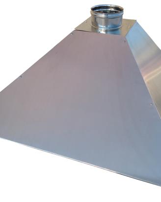 Cappa in acciaio inox su misura