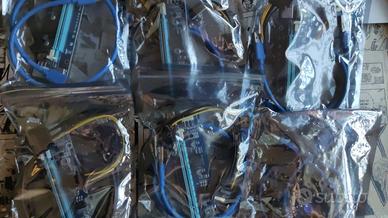 Kit 5 riser PCI-E 006C mining + moltiplicatore 3x