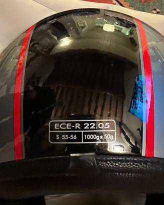 Casco Jet nero e grigio taglia S