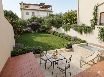 Appartamento ristrutturato in centro con giardino