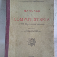 Libro manuale di COMPUTISTERIA,di W. Poli 1923