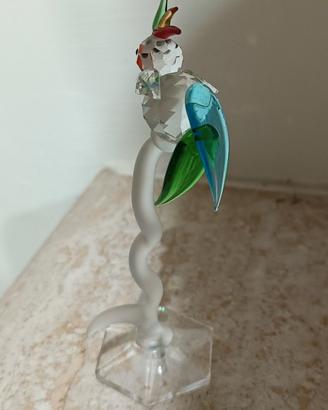 Piccola scultura Pappagallo in vetro di Murano